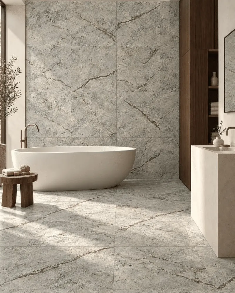 gres carisma grey carving mat 60x60 aranzacja 3