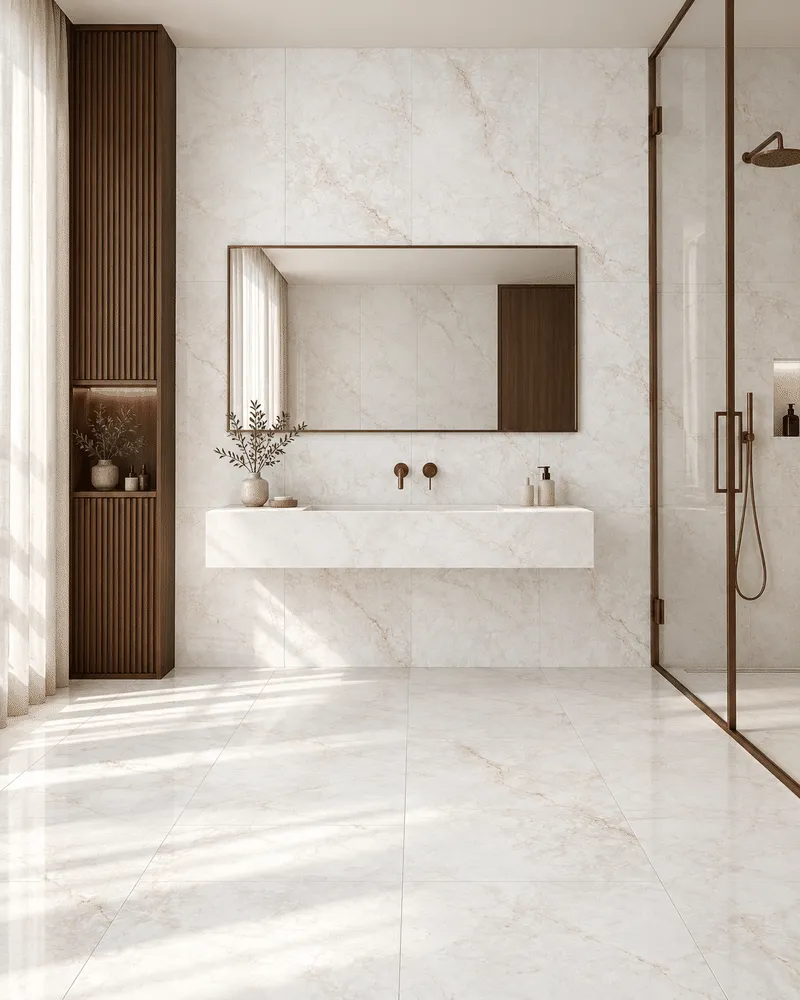 gres glacier white lappato carving 60x120 aranzacja 4