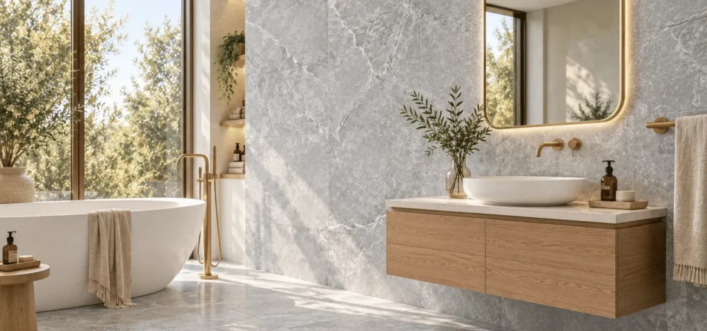 gres the stone grey carving mat 60x60 aranzacja 1